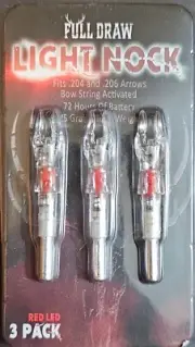 Full Draw Light Button & Light Nocks - RED .204 and .206 Arrows