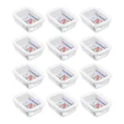 12PK Lemon & Lime Yorkshire Durable Glass Fresh Lock Food Storage Container 1L
