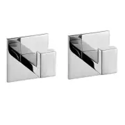 Square Coat Hook SUS 304 Stainless Steel Towel Robe Door Hooks Wall Mounted S...