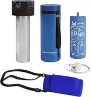 4ALLFAMILY AUTO Shut Off USB TSA Medication Cooler Travel Case Keeps Fridge Temp 36F-46F + Biogel Ice Pack |Perfect Medical Cooler Diabetes Insulin Eye Drop Arthritis (BLUE)