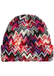 Missoni Zigzag-intarsia Wool Beanie - Pink ONE SIZE