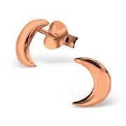 Crescent Moon Stud Earrings Rose gold