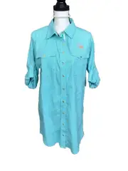 CAVI Womens Size Medium Plaid Green Button Down Shirt Dress NWT! $88.00. AD