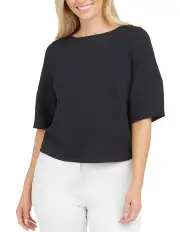 [Spanx] AirEssentials Puff Sleeve Top in Black