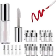 45Pcs Reusable Lipstick Bottle, 1.2 ML Lip Gloss Tube Empty Lip Gloss Tubes Container Clear Mini Empty Lip Balm Bottles Handmade Cosmetics Subdivision Bottles for Travel Use DIY Cosmetic Storage