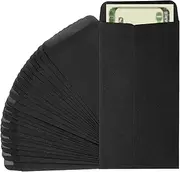 uxcell Money Envelope, 25 Pack 6.5" x 3.5" Cash Envelopes Money Holder Bags Budgeting Saving Challenge Letter for Gift Coins Checks Tickets Jewelry Passport Card, Black