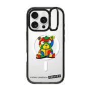 iPhone 16 Pro Impact Ring Stand Case MagSafe Compatible Stitches The Bear by Matthew Langille