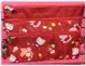 小花花日本精品♥ Hello Kitty 三層扁平化妝包/隨身化妝包/收納包/筆袋 紅和服58841402