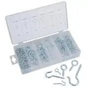 80 Piece Hook & Eye Bolt Set Picture Hanging Wall Hook and Loop 25 - 75mm