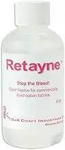 G&K Craft Retayne Color Fixative Original Version 4oz | Best Liquid Color Fixative for Dyed Cotton, Linen and Rayon Fabrics