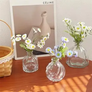 ins風北歐透明玻璃花瓶現代簡約水培插花花器桌面裝飾擺件軟裝