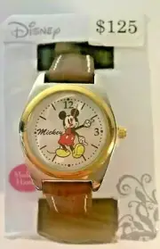 NEW! Vtg DISNEY Mickey Mouse Watch by Accutime-Molded Hands MCK613-orig $125