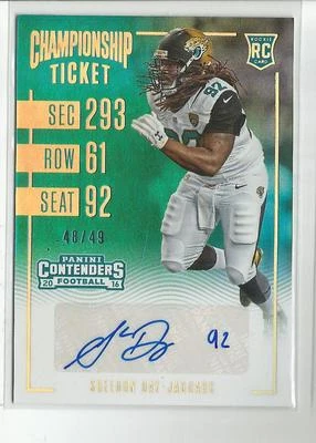 2016 Panini Contenders Sheldon Day Championship Ticket RC Autograph #ed 48 / 49