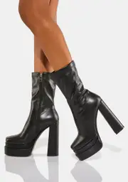 [SIMMI] Black Martha Platform Boots