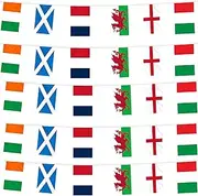 Six Nations Rugby Bunting - 18 Premium Printed Pennants - 6 metre (20 ft) Long - Flags of England, Scotland, Wales, Ireland, France, and Italy - Great for Pub, Club, and Garden Decorations