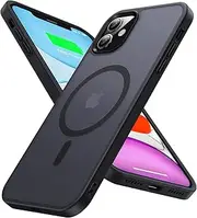Olialia Strong Magnetic Case for iPhone 11, [Compatible with MagSafe] [Military Drop Protection] Skin-Friendly Touch Shockproof Protective Slim Phone Cover 6.1 inch, Black