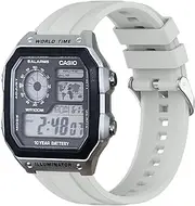 [xhKJO] Watchbands for Casio AE 1200 / W 218h / AE 1300 / F 91W/ W 218h / AQ S810W Strap, Silicone Watch Band Wrist Strap Bracelet Wristband for Casio W 219 / F 108WH/ AE 1000W / SGW 500H