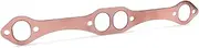 ACAECMGGFP 1Pcs Square Port Copper Plating Header Exhaust Gaskets Reusable Compatible with SBC Compatible with Chevy 327 305 350 Exhaust Gasket