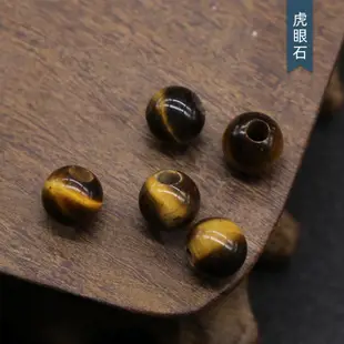 KS--（10起發貨）309-水晶瑪瑙玉石大孔珠8mm孔3mm 大孔散珠瑪瑙玉石 diy 編織配件