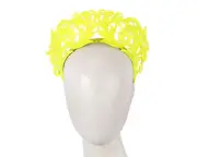 Fluro Lime crown headband racing fascinator Max Alexander MADE in AUSTRALIA