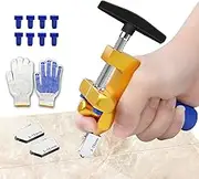 2 in 1 Manual Tile Cutter, Glass Tile Cutter Hand Tool with Glass Breaking Pliers, Mirror Cutting Kit with 3 Tungsten Steel Blade for Home DIY Cutting Glass, Mirror, Ceramic Tile, Glazed Tiles