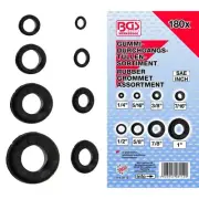 Kit 180 Pz Grommets Rubber IN Inches - Code bgs8112 FBGS8112 BGS Small Parts Ci