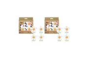 2x 4pc Vigar Florganic Fridge Magnet Clip Home Document Kitchen Organiser Holder