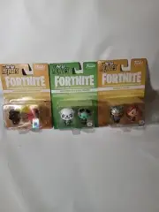 3-2 Pack Pint Size Heros Fortnite Funko Figure Black Knight,omega,trooper,valor