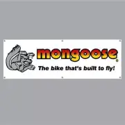 Mongoose - Built to fly Yellow/Orange with dots Banner - old school bmx