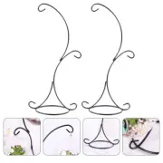 2Pcs Terrarium Stand Double Hook Flower Holder Ornament Display