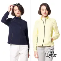 在飛比找PChome24h購物優惠-【Lynx Golf】女款彈性舒適沖孔配布後腰剪接針織帶造型