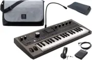 KORG microKORG 2 (MK-2) Carrying Case & Headphone Pedal Set SYNTHESIZER/VOCORDER