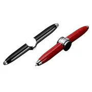 Spinning Pen, Pen with LED Light, Writing Tool,Illuminated Tip Pen, Ballpoint Pen for Lighting for BlackRed
