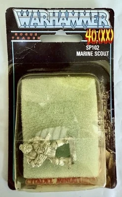 Warhammer 40K Marine Scout NIB Metal - Rogue Trader, Rare OOP SP102