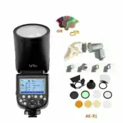 AU Godox V1-S 2.4G TTL Camera Flash Speedlite+AK-R1 Flash Accessory Kit for Sony