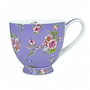 LJIMICAORO 16oz Bone China Floral Mug Bone China Coffee Mugs Bone Teacup Christmas Mugs Birthday Gifts for Women Mom Friends Coworker