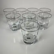 Mikasa Executive Double Old Fashioned Whiskey Crystal Glass Par Golf Set Lot (8)