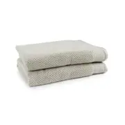 2pc Onkaparinga Avalon Premium Bath Sheets Set 90x167cm Cotton 550GSM Soft Sand