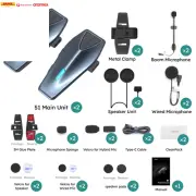 S1 Helmet Intercom Global Version Motorcycle Mesh Group Intercom Voice Control M