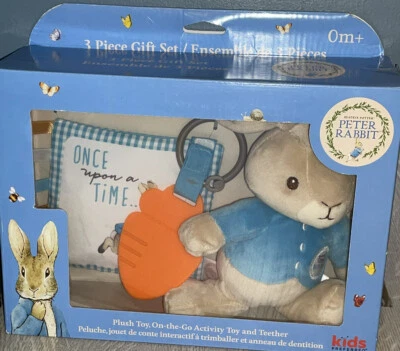 Beatrix Potter Peter Rabbit Baby On the go￼ Activity Toy & Teether Gift Set New