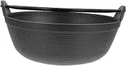 Vaguelly Outdoor Cast Iron Cauldron Pot Non Stick Camping Kettle for Efficient Cooking for Stews and Soups Portable Design with Side Handle for Family Meals and Outdoor Activities