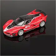 Die-cast Alloy Diecast 1:32 for Ferrari FXXK Simulation Sports Car Model Sound and Light Pull Back Vehicle Exquisite Presents Miniature Vehicle(Red)