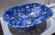 Blue Agate Wash Basin Blue Agate Sink Table Mounted Luxury Stone Vessel Bathroom