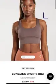 Gymshark Longline Sports Bra L