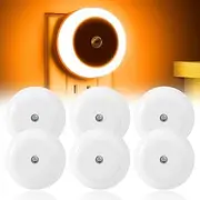 GIOD LED Night Light, 6-Pack Plug in Indoor Intelligent Control Sensor Light, Plug-in Children's Wall, Suitable for Bedrooms, Kitchens, Bathrooms, and Stairs, Dusk to Dawn Sensor