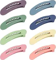 ACO-UINT 8 Pack Hair Clips for Women - Flat Claw Clips for Laydown Styling Thin/Thick Hair, Alligator Hair Accessories