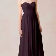 Jenny Yoo Leah Convertible Luxe Chiffon Column Dress, Prussian Violet, size 12