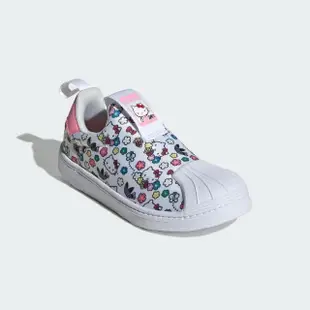 【adidas 愛迪達】Superstar 360 C 中童 休閒鞋 HELLO KITTY 聯名 套穿 白 彩(IG5666)