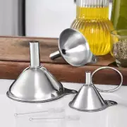 3 Piece Stainless Steel Funnels Set Multipurpose for Filling Bottles