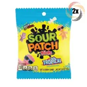 2x Bags Sour Patch Kids Tropical Flavors Soft & Chewy Gummy Candy | 3.6oz